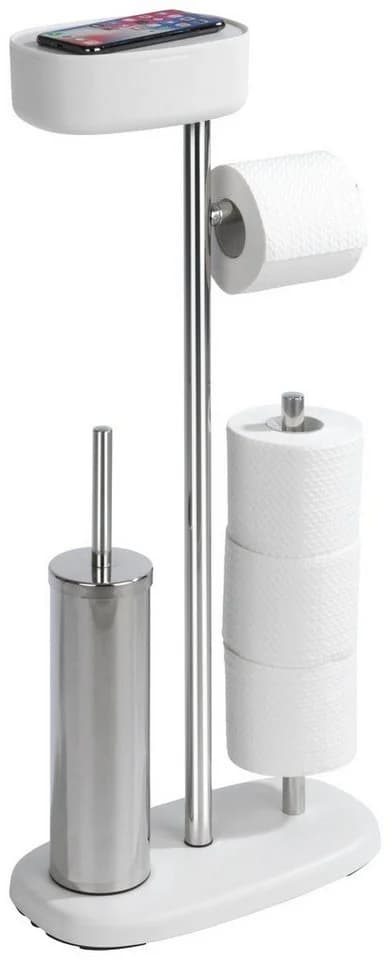 WENKO WC-Garnitur Rivazza Schwarz/Weiß mit Box und WC-Bürste