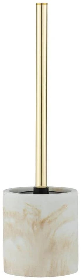 Wenko WC-Garnitur Odos Weiß Gold Marmor-Design