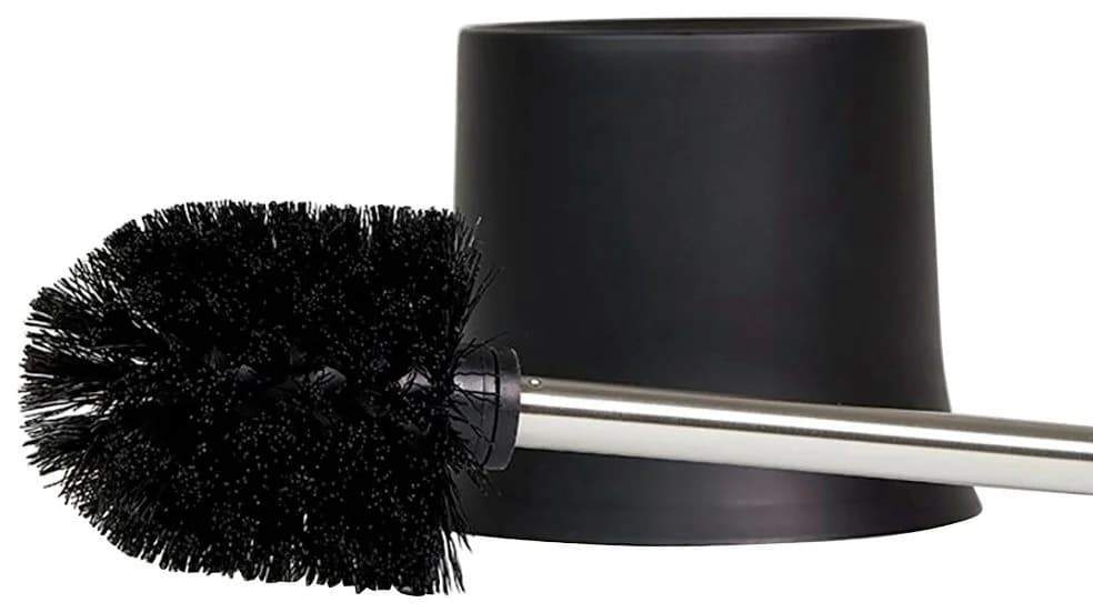 WENKO WC-Garnitur Basic Schwarz Set 1-tlg. Modernes Design - Bild 4