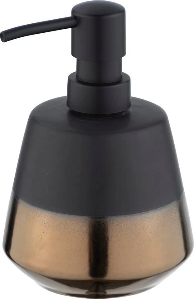 WENKO Seifenspender Brandol Keramik Schwarz Matt Kupfer 450ml - Bild 2