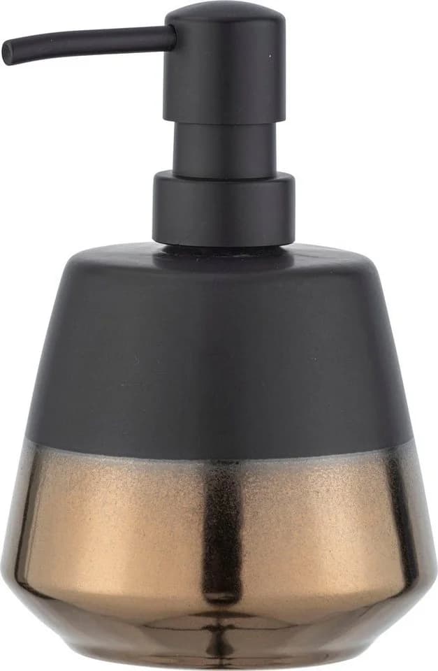 WENKO Seifenspender Brandol Keramik Schwarz Matt Kupfer 450ml - Bild 3