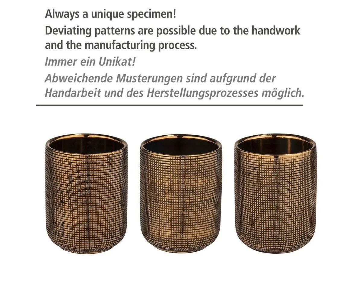 WENKO Seifenspender Rivara Gold Keramik Handbemalt 400 ml - Bild 3