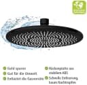 WENKO Watersaving Regen-Duschkopf Schwarz Wassersparfunktion Bild 4