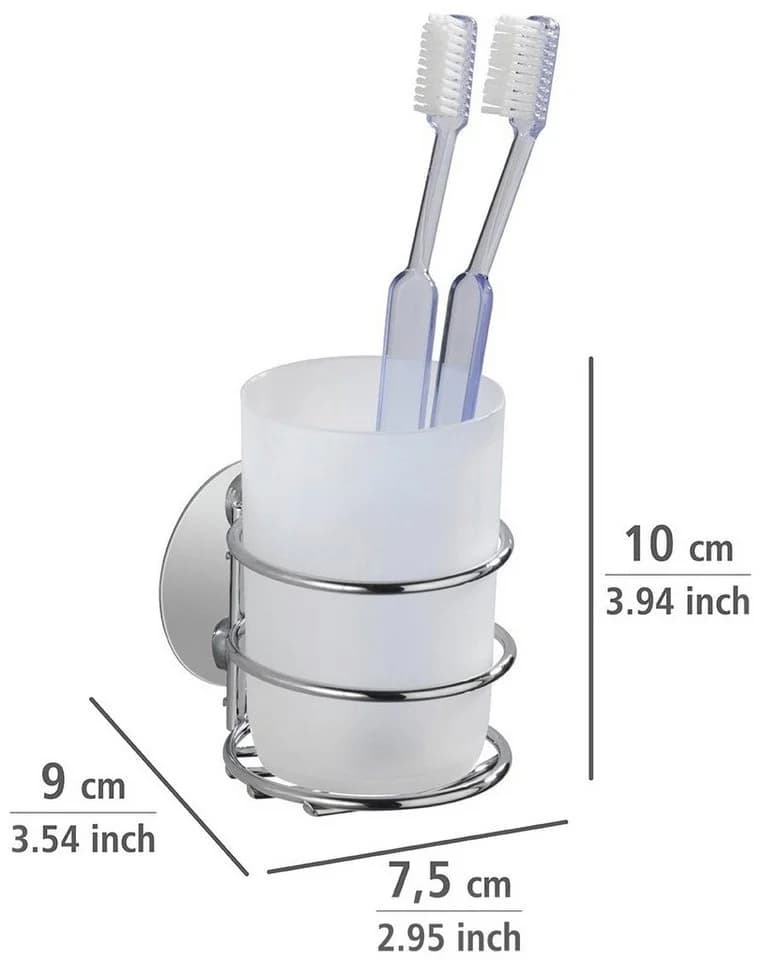 WENKO Badaccessoire-Set Turbo-Loc® 2-tlg. Weiß/Silber