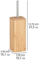 WENKO WC-Garnitur Bambusa mit Edelstahlstiel und schwarzem Bürstenkopf Bild 1