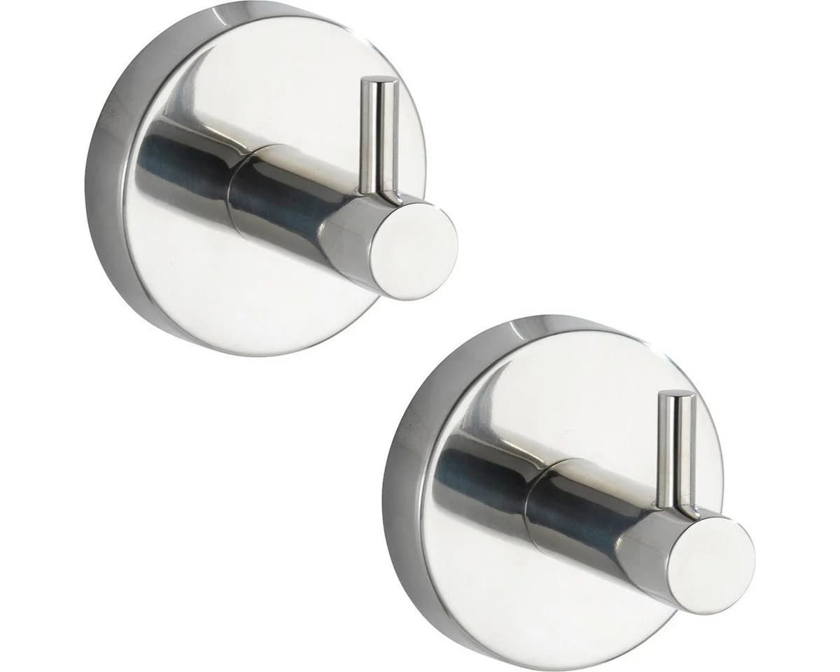 WENKO Wandhaken Bosio 2er Set Edelstahl Silber - Bild 2