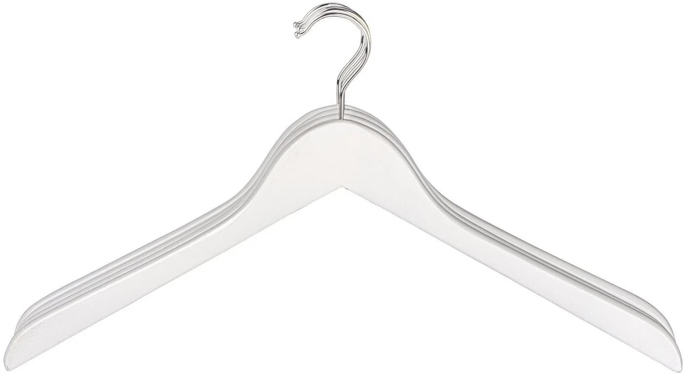 WENKO Kleiderbügel Blanca 12-tlg. Weißlackiertes Holz - Bild 3