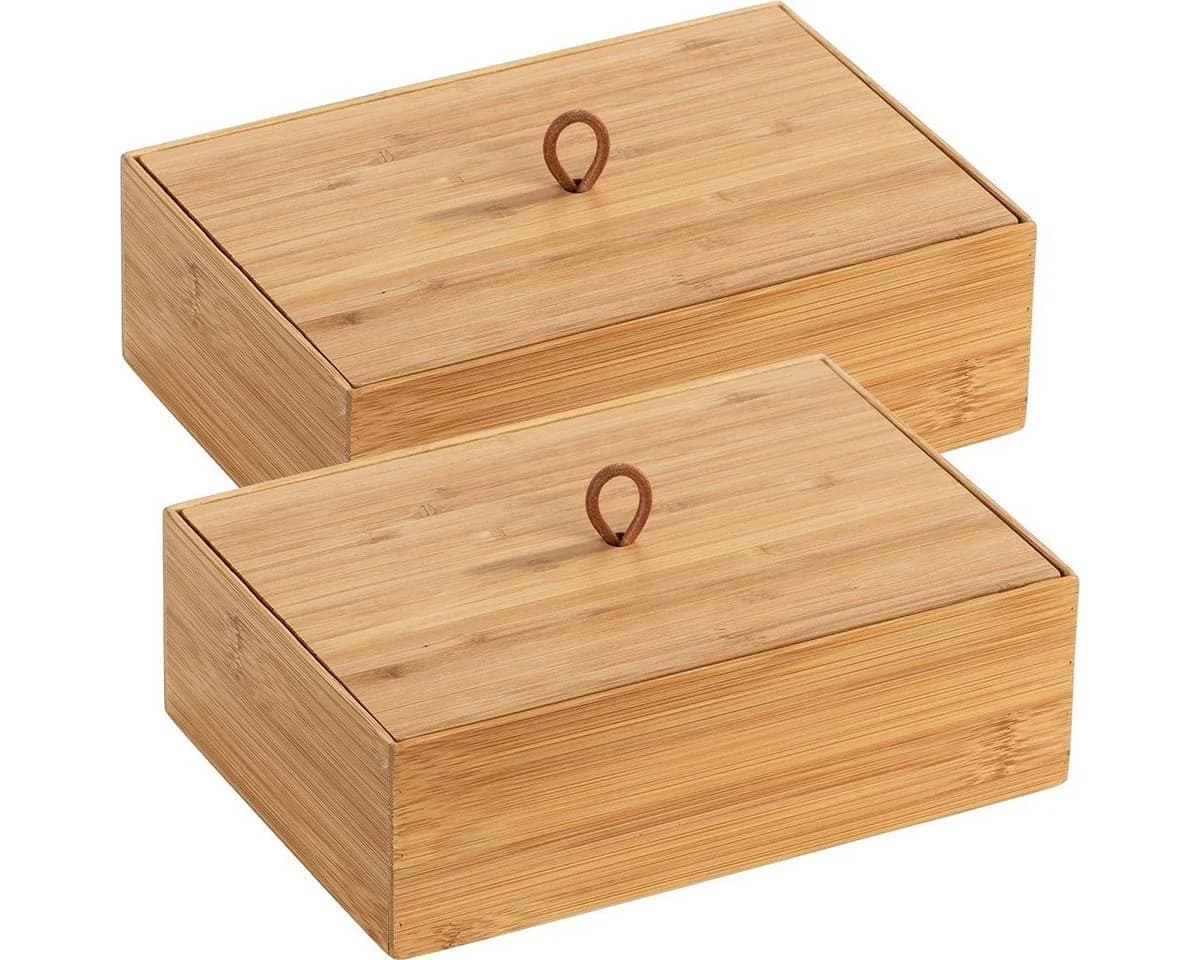 WENKO Aufbewahrungsbox Terra Set 2 St Bambus Braun - Bild 2