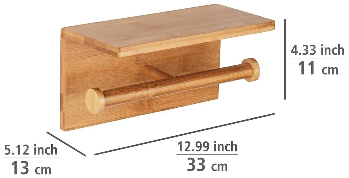 WENKO Toiletten-Ersatzrollenhalter Bambusa aus Bambus - Bild 3