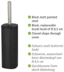 WENKO WC-Garnitur Alassio Schwarz mit geschlossener Form Bild 3