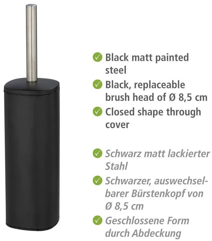 WENKO WC-Garnitur Alassio Schwarz mit geschlossener Form - Bild 3