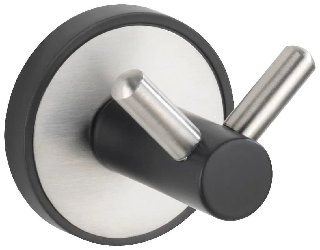 WENKO Doppelhaken UV-Loc® Udine Edelstahl Schwarz/Silber - Bild 2