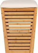 WENKO Wäschekorb Bambusa mit Sitzpolster Beige Natur Bild 1