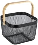 WENKO Aufbewahrungskorb Bambusa Schwarz mit Bambusgriff Bild 2