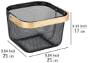 WENKO Aufbewahrungskorb Bambusa Schwarz mit Bambusgriff Bild 4