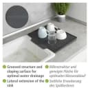 Abtropfmatte WENKO Nelia Maxi Grau Kunststoff Bild 1