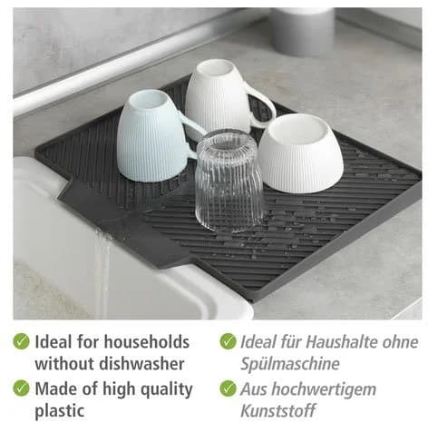 Abtropfmatte WENKO Nelia Maxi Grau Kunststoff - Bild 4