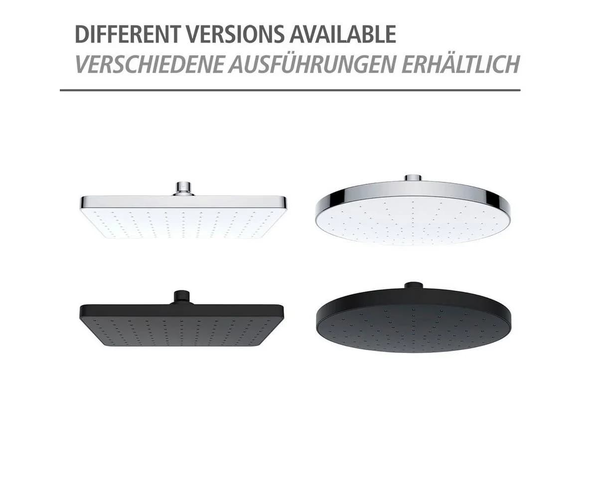 WENKO Regenduschkopf Automatic Cleaning Schwarz Kalkschutz