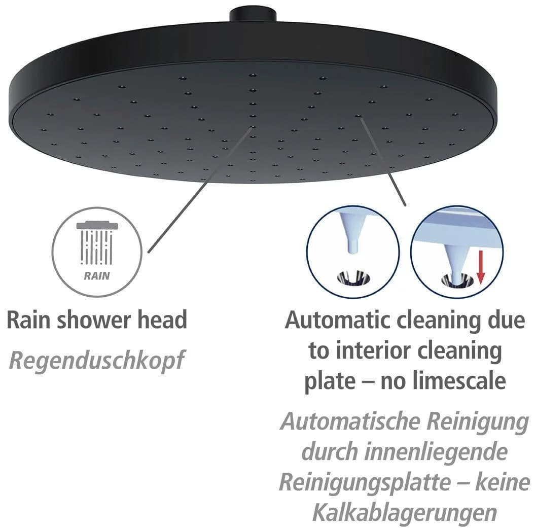 WENKO Regenduschkopf Automatic Cleaning Schwarz Kalkschutz - Bild 3
