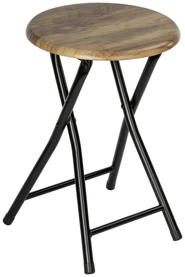 WENKO Sitzhocker Forio Industrial Braun Schwarz Zusammenklappbar - Bild 2