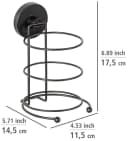 WENKO Haartrocknerhalter Vacuum-Loc® Milazzo Schwarz - Bohrfrei Bild 1