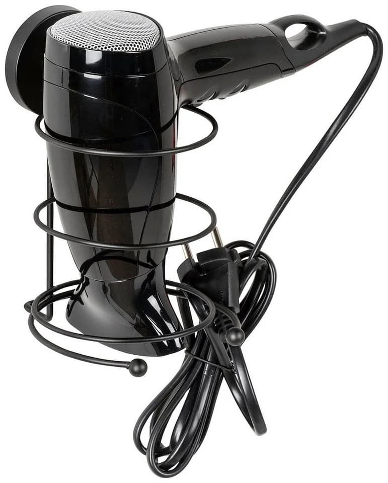 WENKO Haartrocknerhalter Vacuum-Loc® Milazzo Schwarz - Bohrfrei - Bild 2