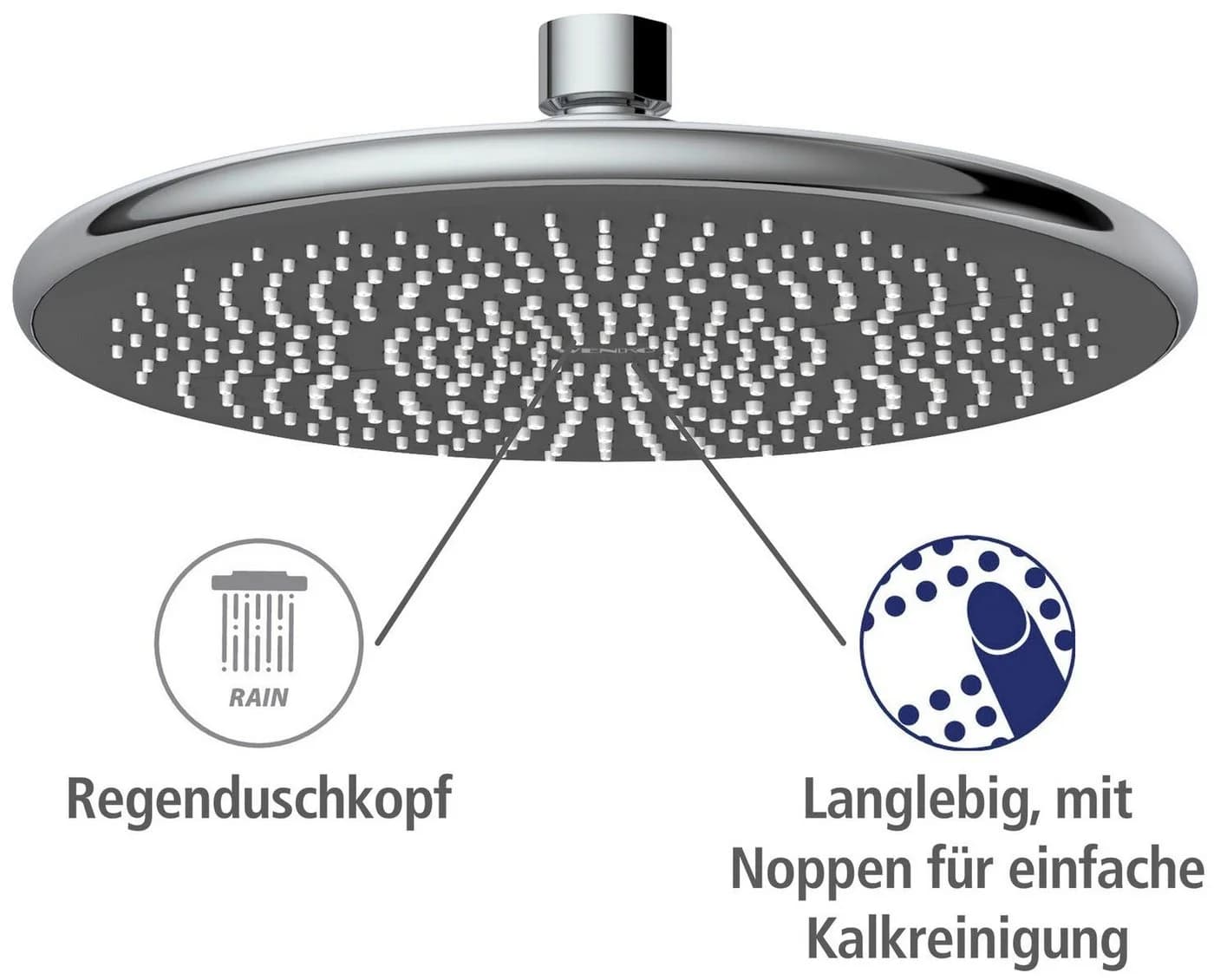 WENKO Regenduschkopf Watersaving 22,5 cm Chromfarben - Bild 4