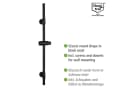 WENKO Duschstange Basic Schwarz Matt Bild 1