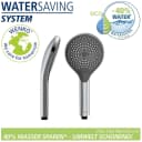 WENKO Handbrause Watersaving Wassersparender Duschkopf 3 Strahlarten Silber Bild 4
