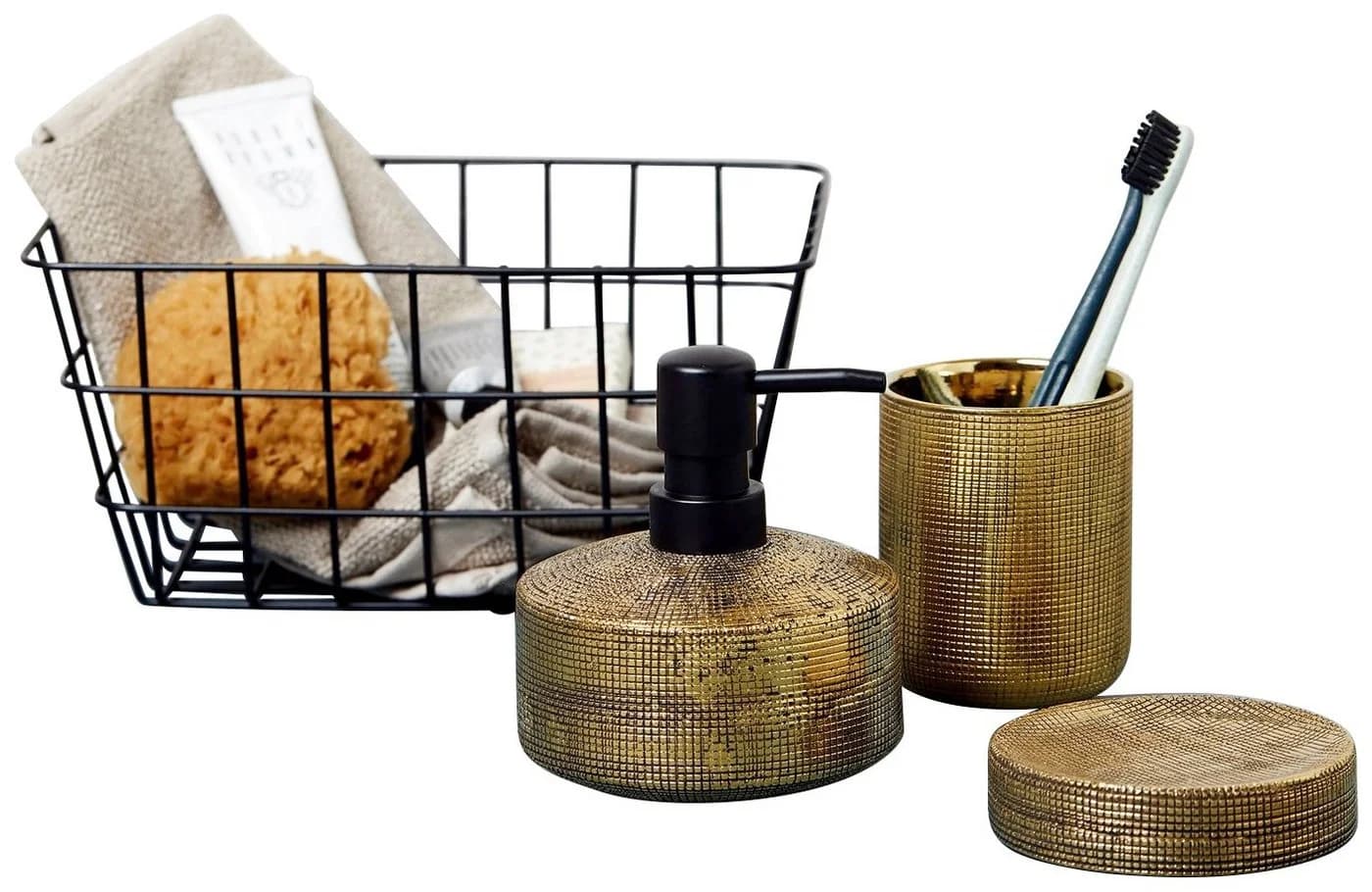 WENKO Badaccessoire-Set Rivara Gold Keramik - Bild 4