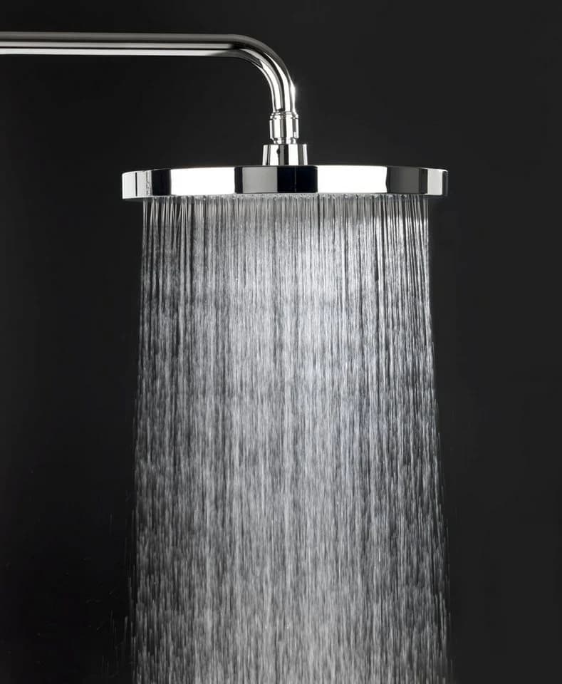 WENKO Softwater Kopfbrause Chrom/Schwarz 26cm