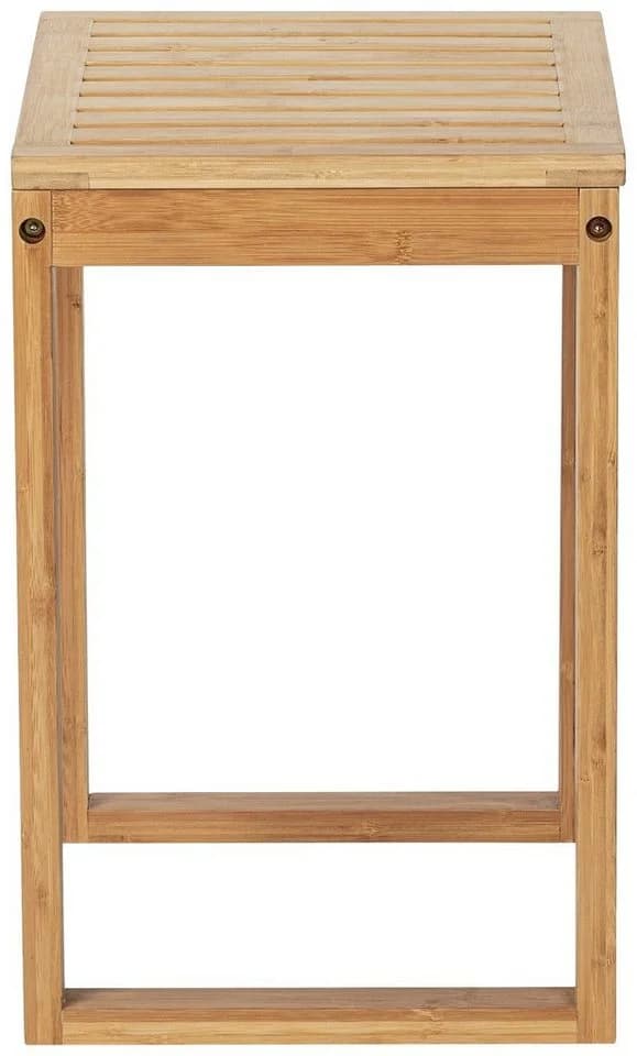 WENKO Bambusa Hocker Beige Natur Bambus Badhocker - Bild 3