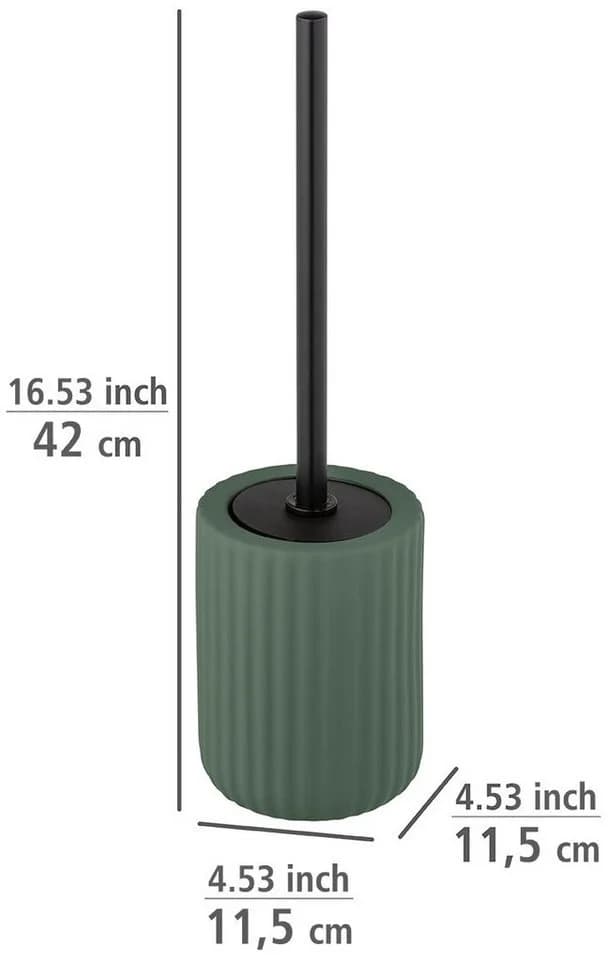 WENKO WC-Garnitur Belluno Grün-Schwarz Edelstahl Keramik