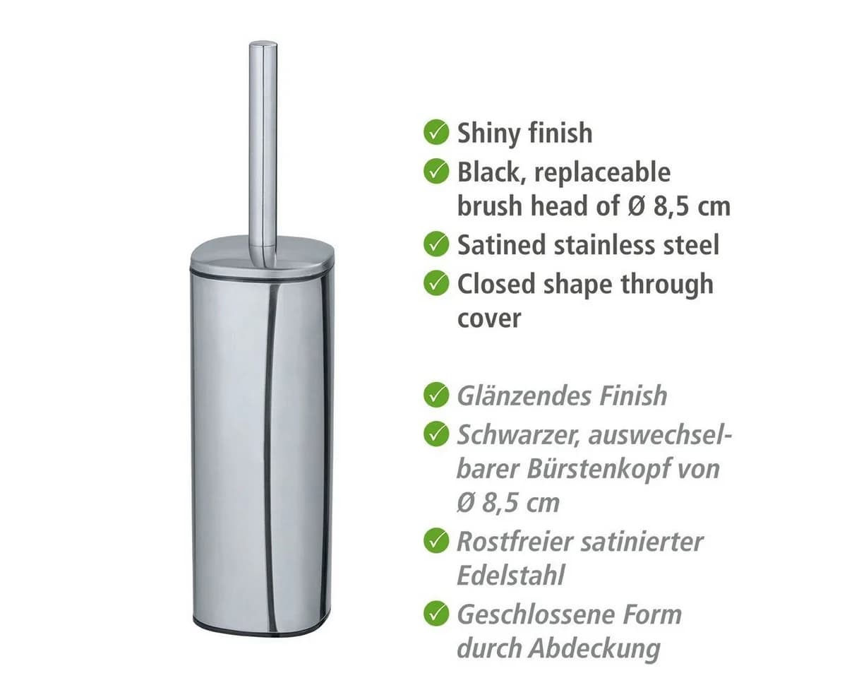 WENKO WC-Garnitur Alassio Glänzend Edelstahl Silber - Bild 3