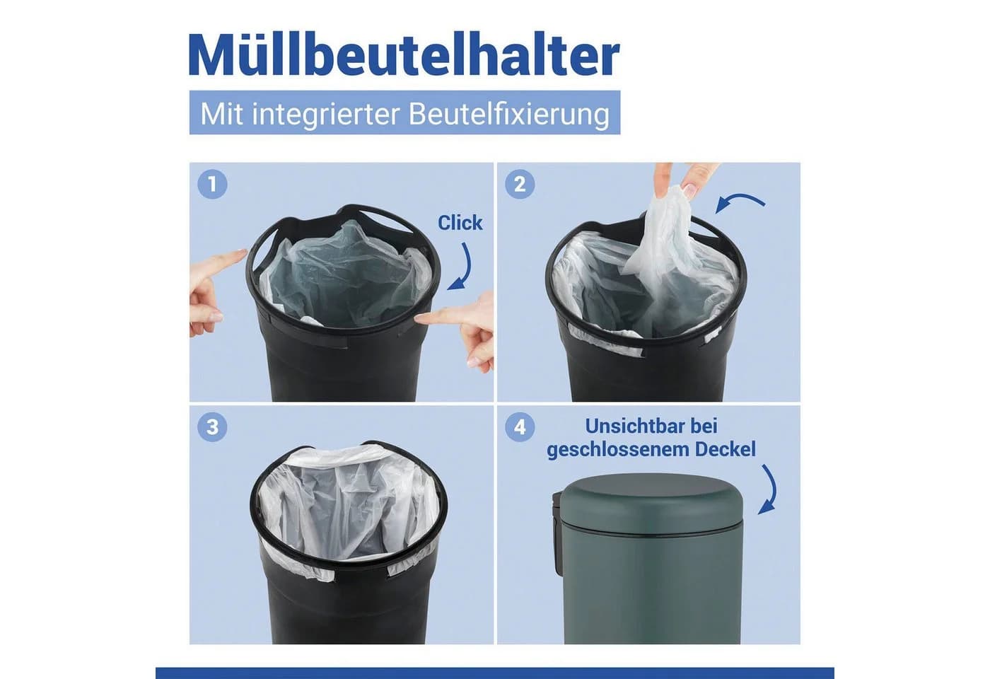 WENKO Kosmetikeimer Leman Grün 3 Liter - Bild 5