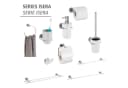 WENKO WC-Garnitur UV-Loc Isera Weiß Silber Schwarz Bild 5