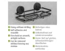 WENKO Duschablage Static-Loc Plus Pavia Schwarz Bohrfrei Bild 4