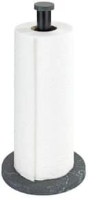 WENKO Küchenrollenhalter Marmor Optik Schwarz Freistehend Bild 5