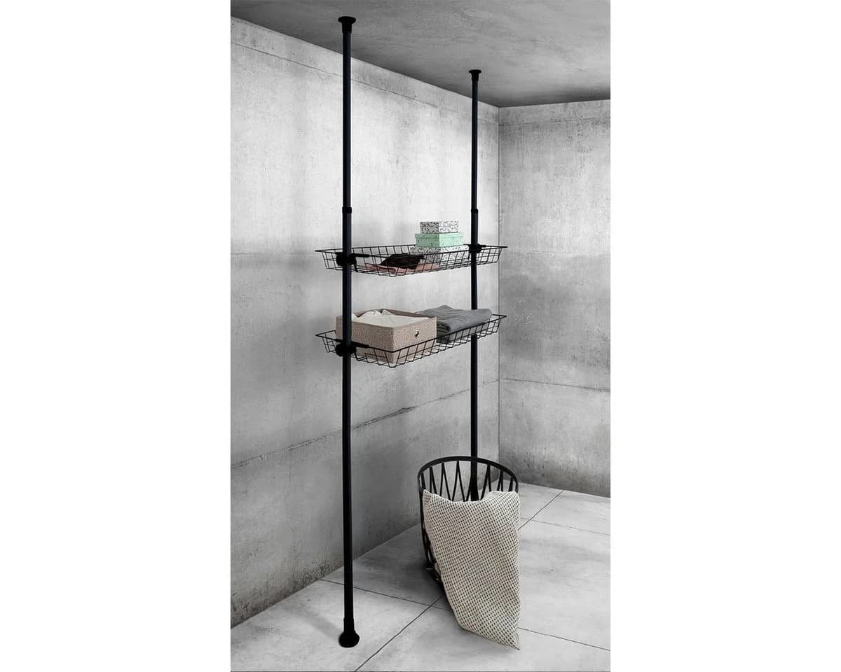 WENKO Klemmstange Herkules Schwarz Verstellbar 165-300 cm