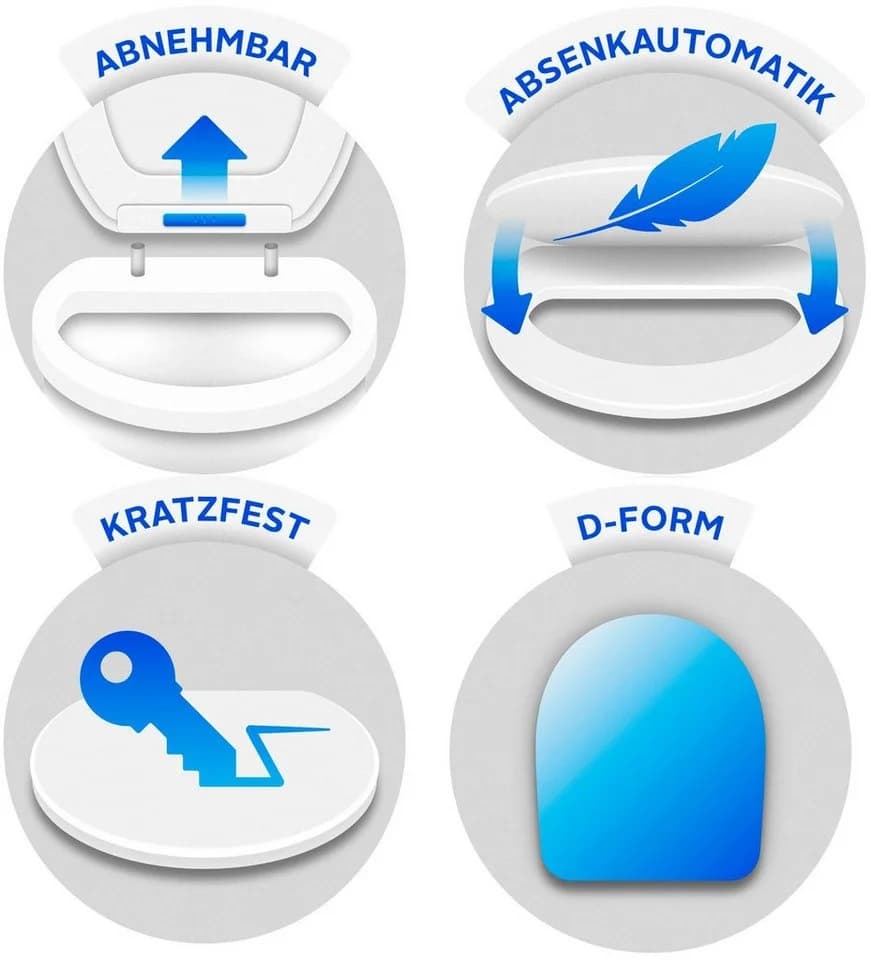 WENKO WC-Sitz Exclusive Nr. 4 Weiß Matt Antibakteriell Duroplast Easy-Close - Bild 4
