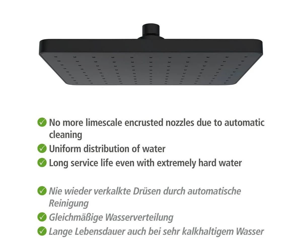 WENKO Regenduschkopf Automatic Cleaning Schwarz - Bild 4