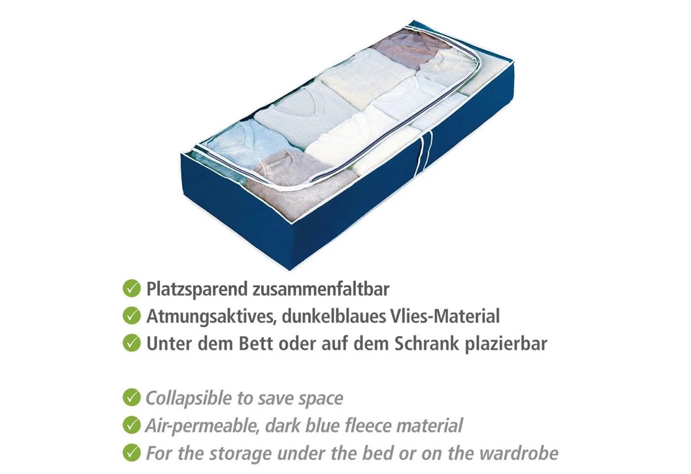 WENKO Unterbettkommode Modell Air Set 4-tlg. Blau Transparent - Bild 4