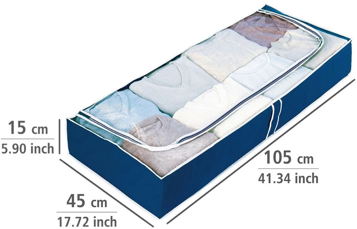 WENKO Unterbettkommode Modell Air Set 4-tlg. Blau Transparent - Bild 5