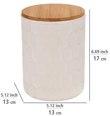 WENKO Aufbewahrungsdose Maya 1,3 L Keramik Bambus-Deckel - Bild 3
