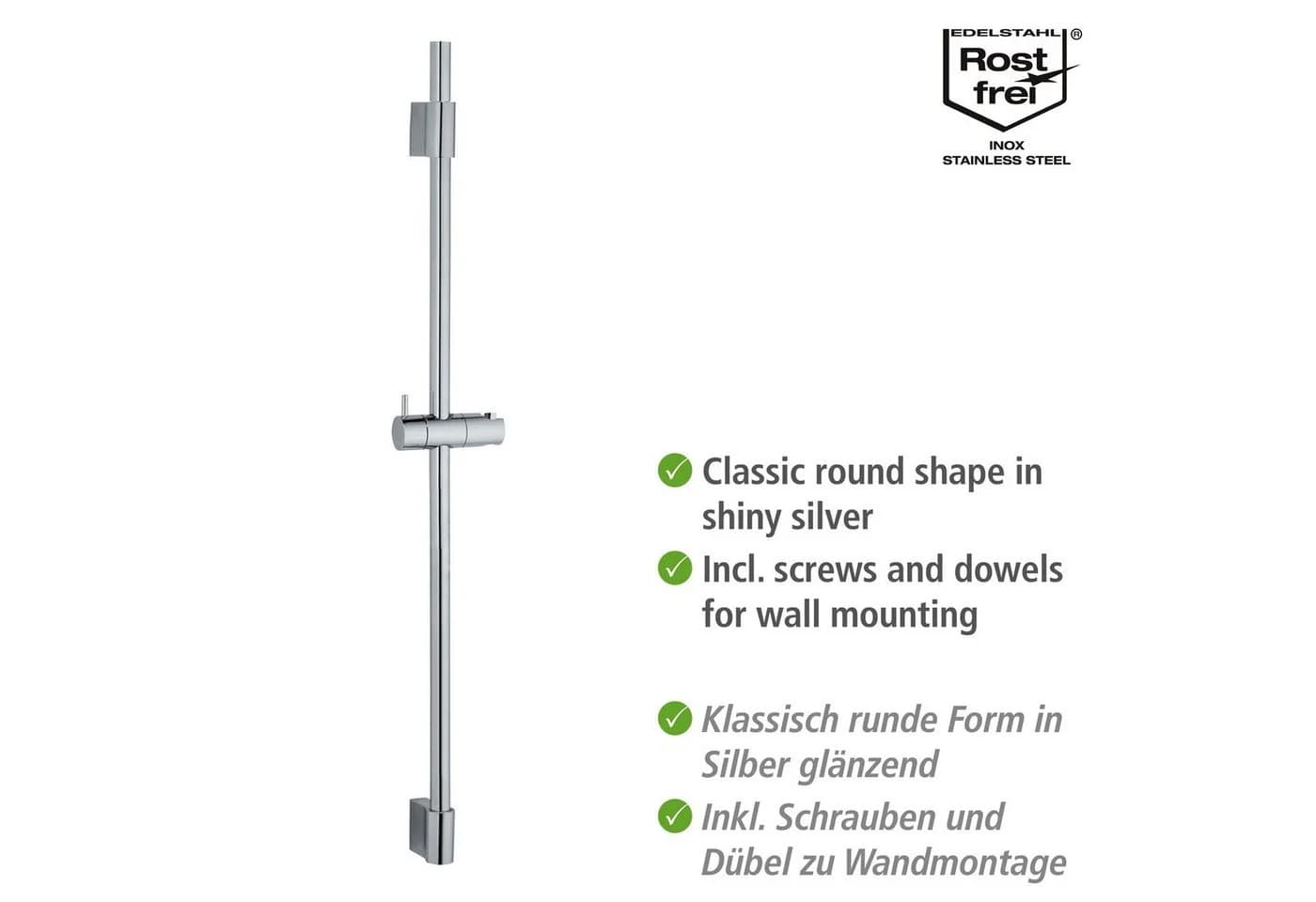 WENKO Duschstange Classic Chrom Silber