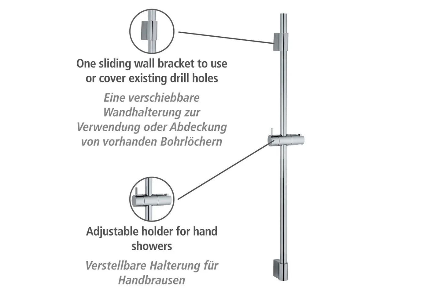 WENKO Duschstange Classic Chrom Silber - Bild 2
