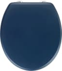 WENKO WC-Sitz Prima Dunkelblau Matt MDF Edelstahl Bild 2