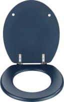 WENKO WC-Sitz Prima Dunkelblau Matt MDF Edelstahl Bild 3