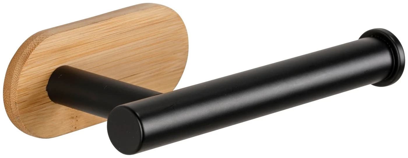 WENKO Toilettenpapierhalter Orea Bamboo Schwarz Turbo-Loc - Bild 4
