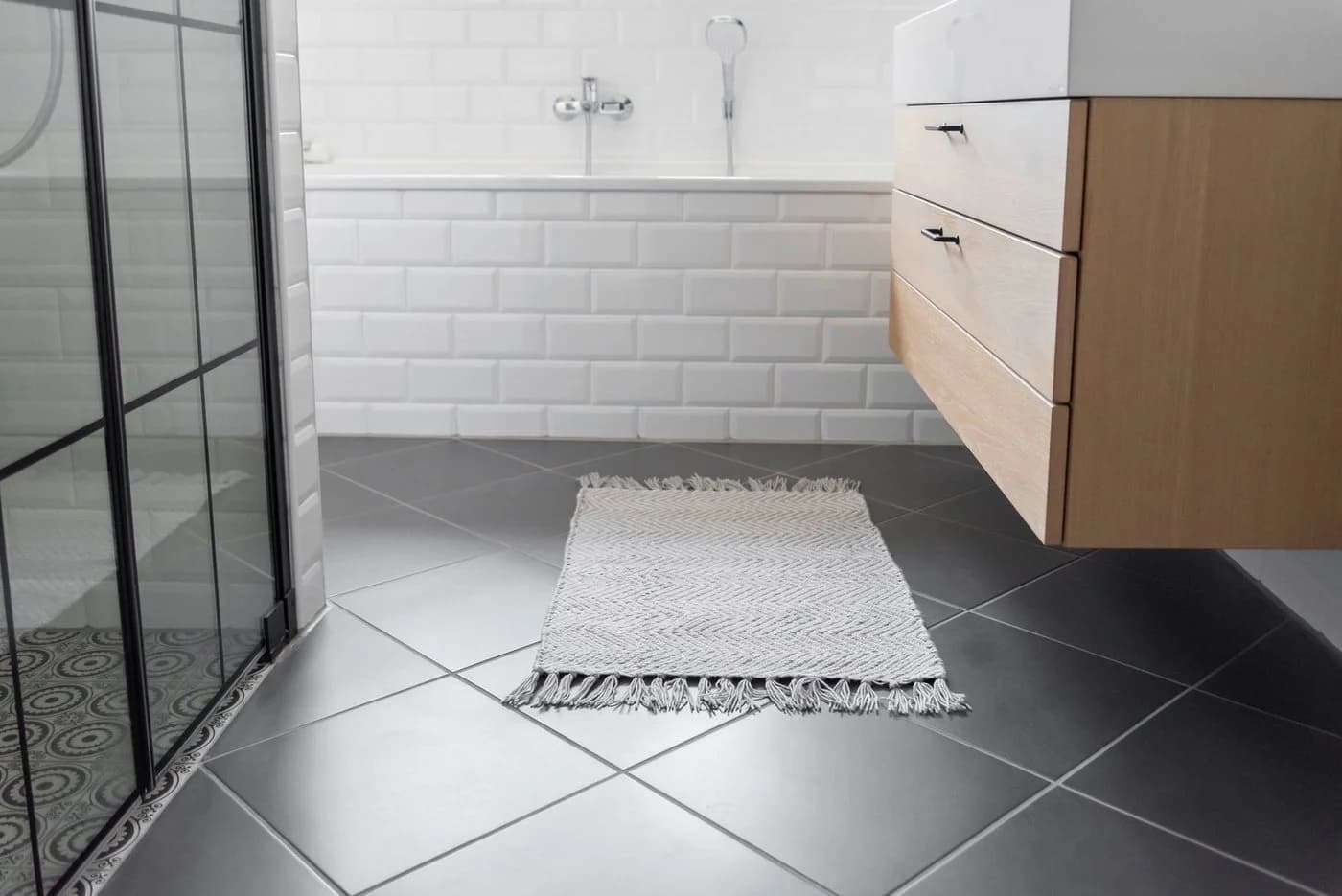 Wenko Badematte Gata Ethno-Style Recycelte PET-Flaschen